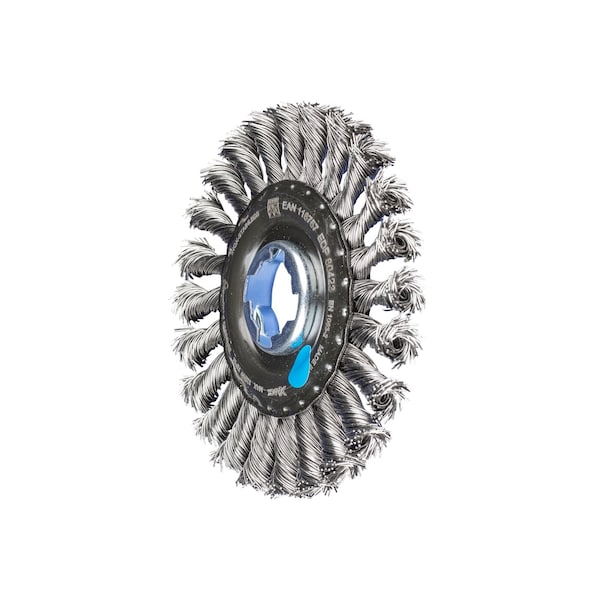 Pferd 4-1/2" OD full cable twist knot wheel brush - .020" stainless steel wire, X-LOCK mounting sytem 80423 - main